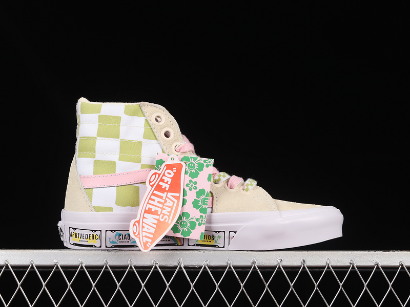 Emma Mulholland X Sk8 High Beige/Green/Pink 21