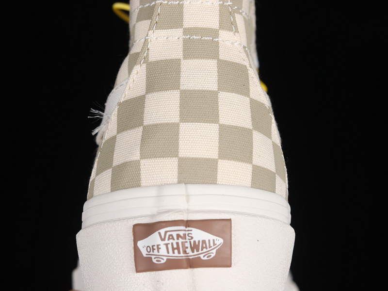 Skate Sk8-High 38 Dx Checkerboard Milk Tea Color/White 7