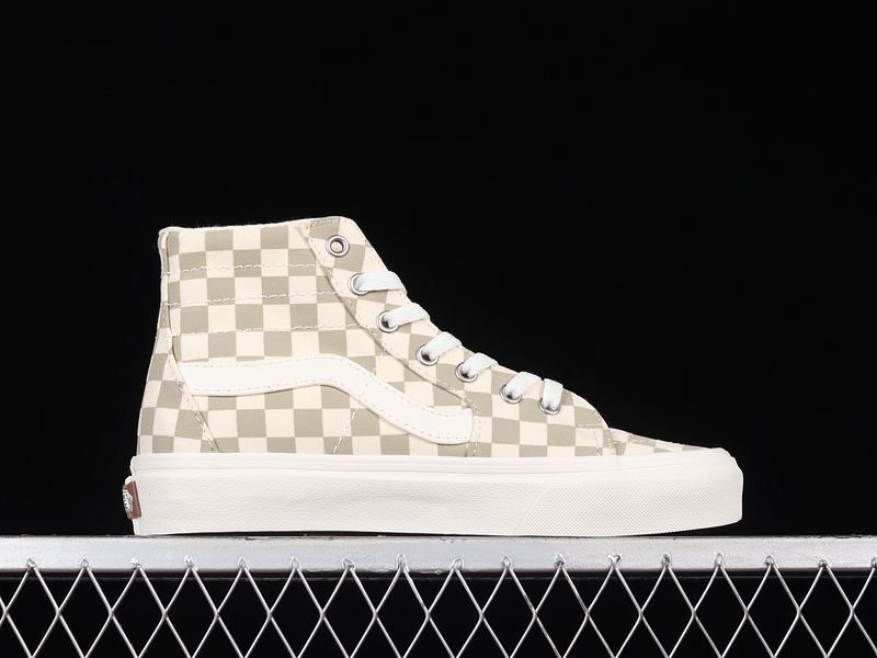 Skate Sk8-High 38 Dx Checkerboard Milk Tea Color/White 25