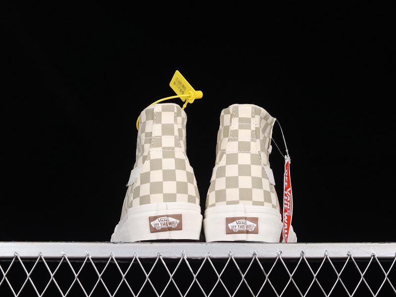 Skate Sk8-High 38 Dx Checkerboard Milk Tea Color/White 27