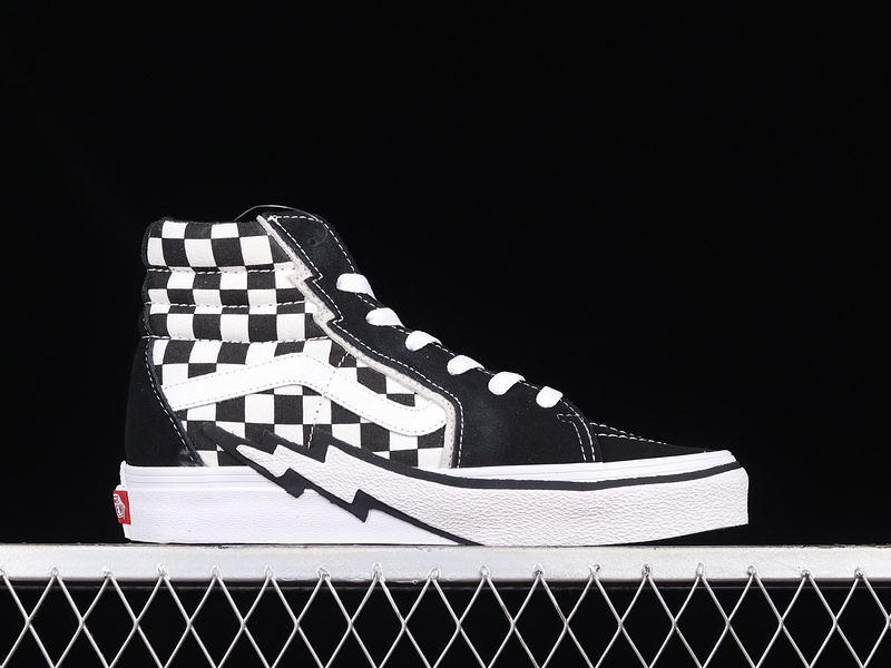 Sk8-High Bolt Checkerboard Black/White/Black 17