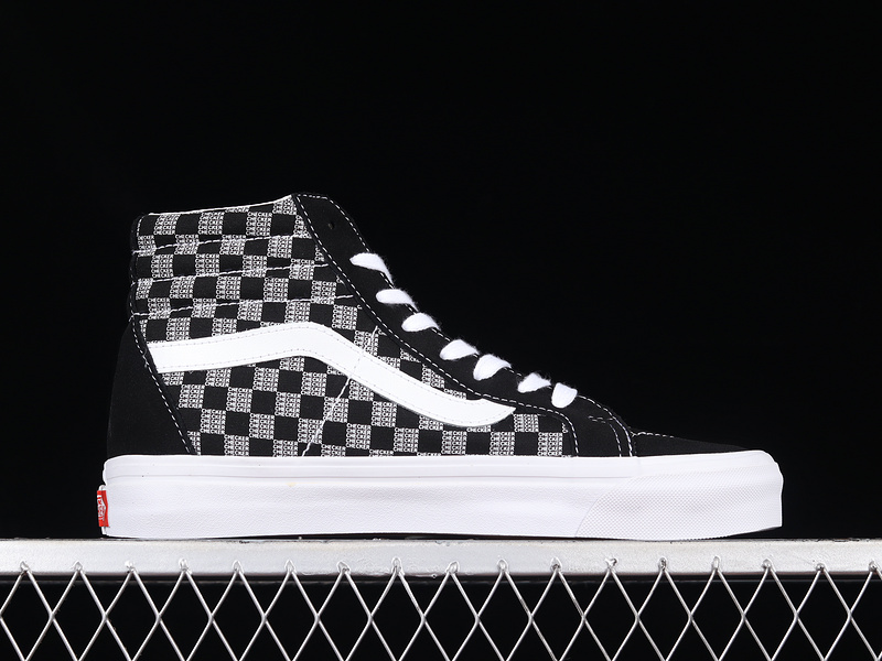 Sk8-High 38 Dx Checkerboard Black/White/Grey 11